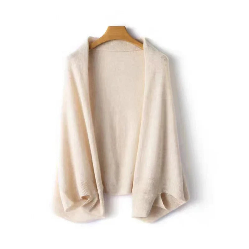 CASHMERE BLEND CAPE AND SCARF
