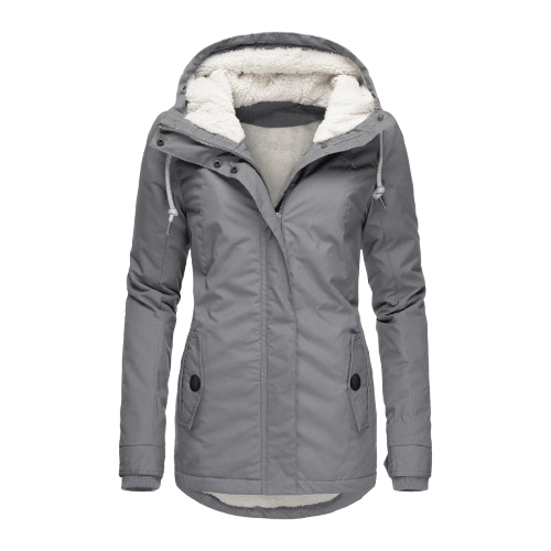 PARKA COAT | WINTER JACKET WITH FLEECE HOOD
