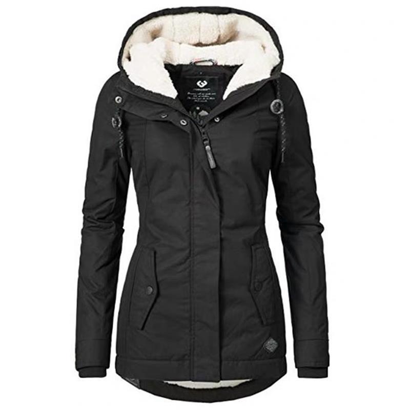 PARKA COAT | WINTER JACKET WITH FLEECE HOOD