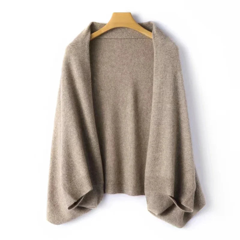 CASHMERE BLEND CAPE AND SCARF