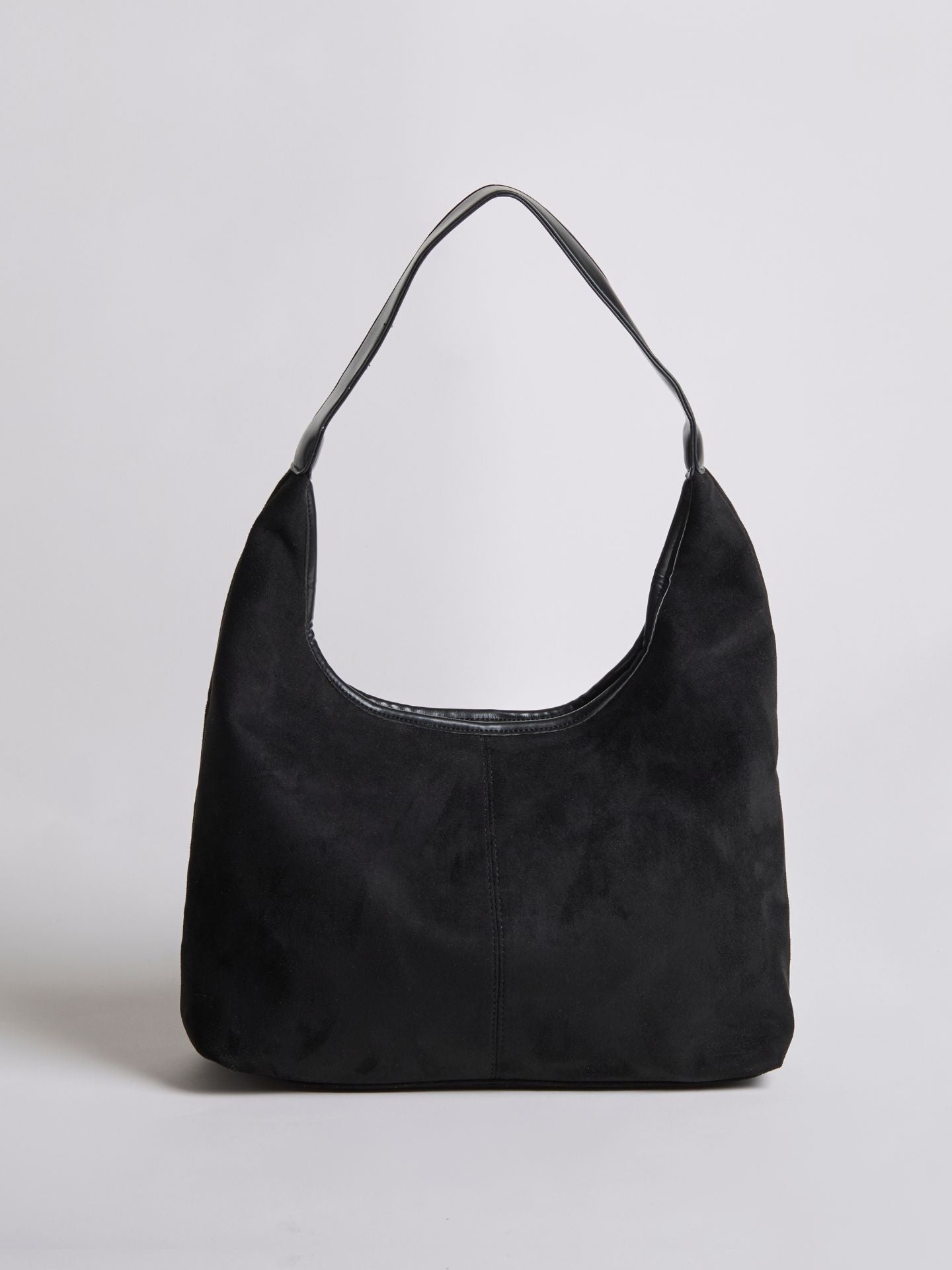 HANDBAG | SUEDE HOBO BAG WITH MINIMALIST DESIGN AND SINGLE STRAP