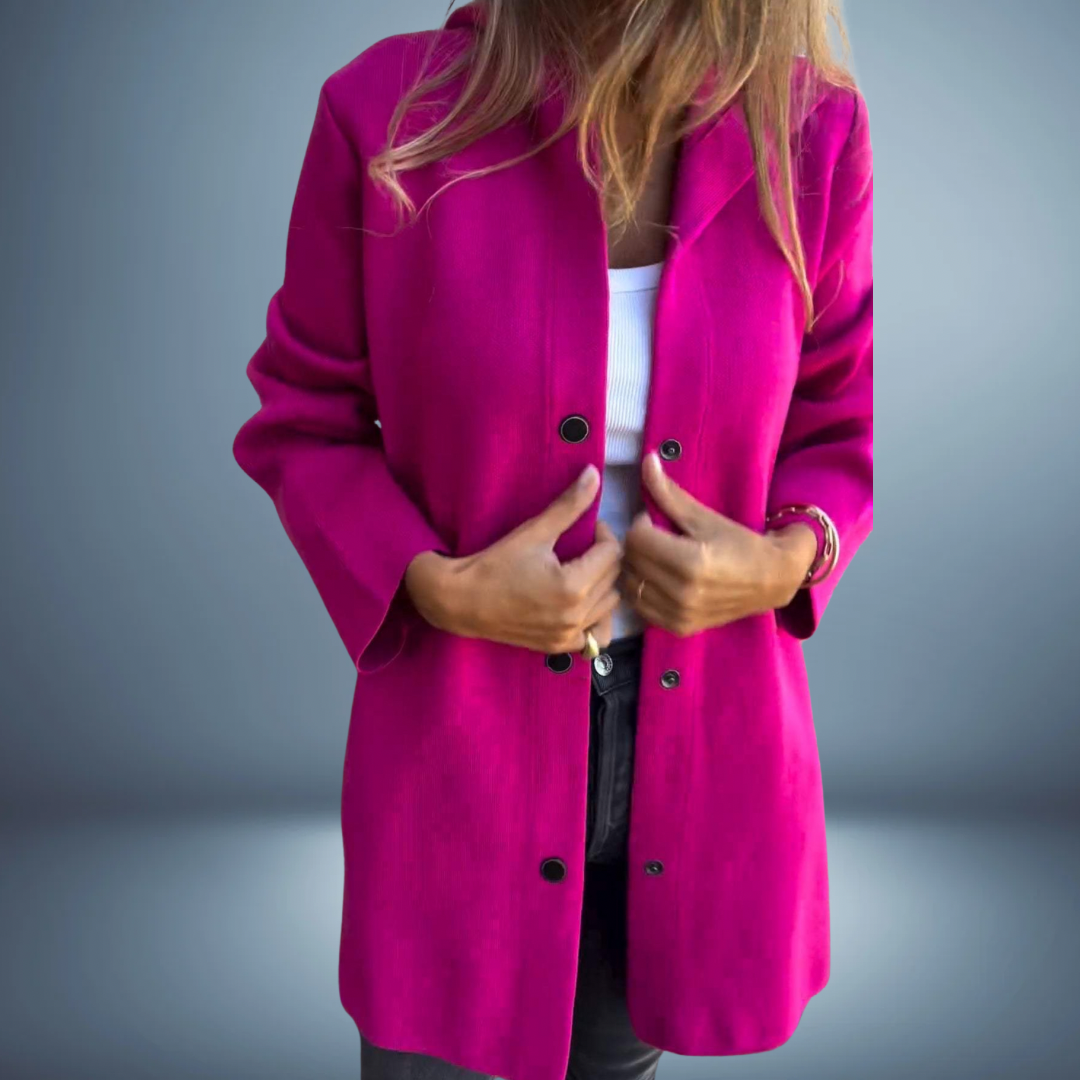 HOODED COAT | WOOL BLEND MID LENGTH JACKET