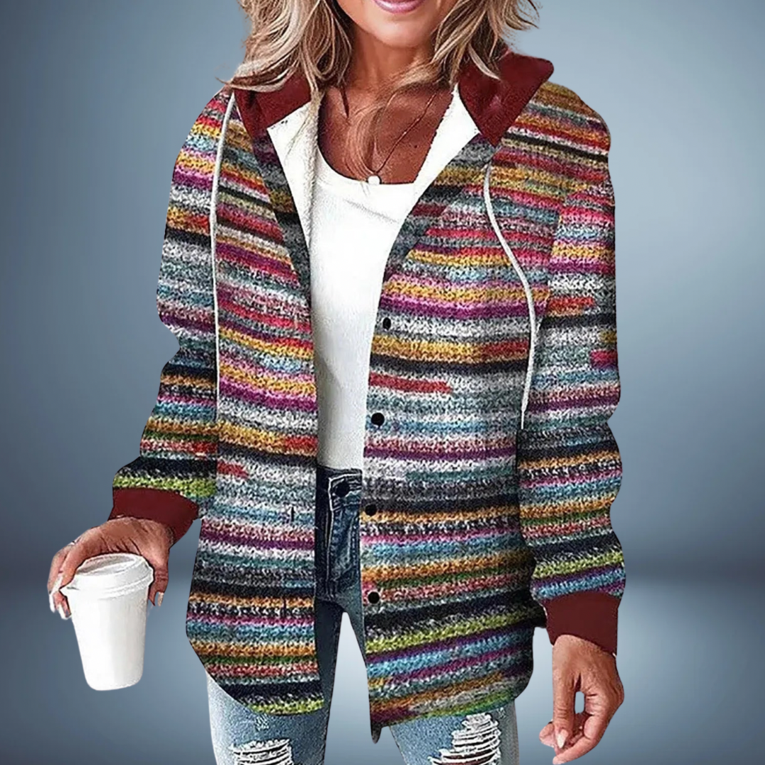PLAID JACKET | HOODED OVERSIZED COAT