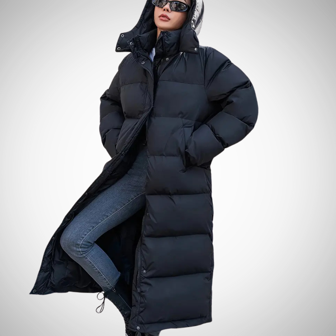 PUFFER COAT | BLACK MAXI WINTER JACKET