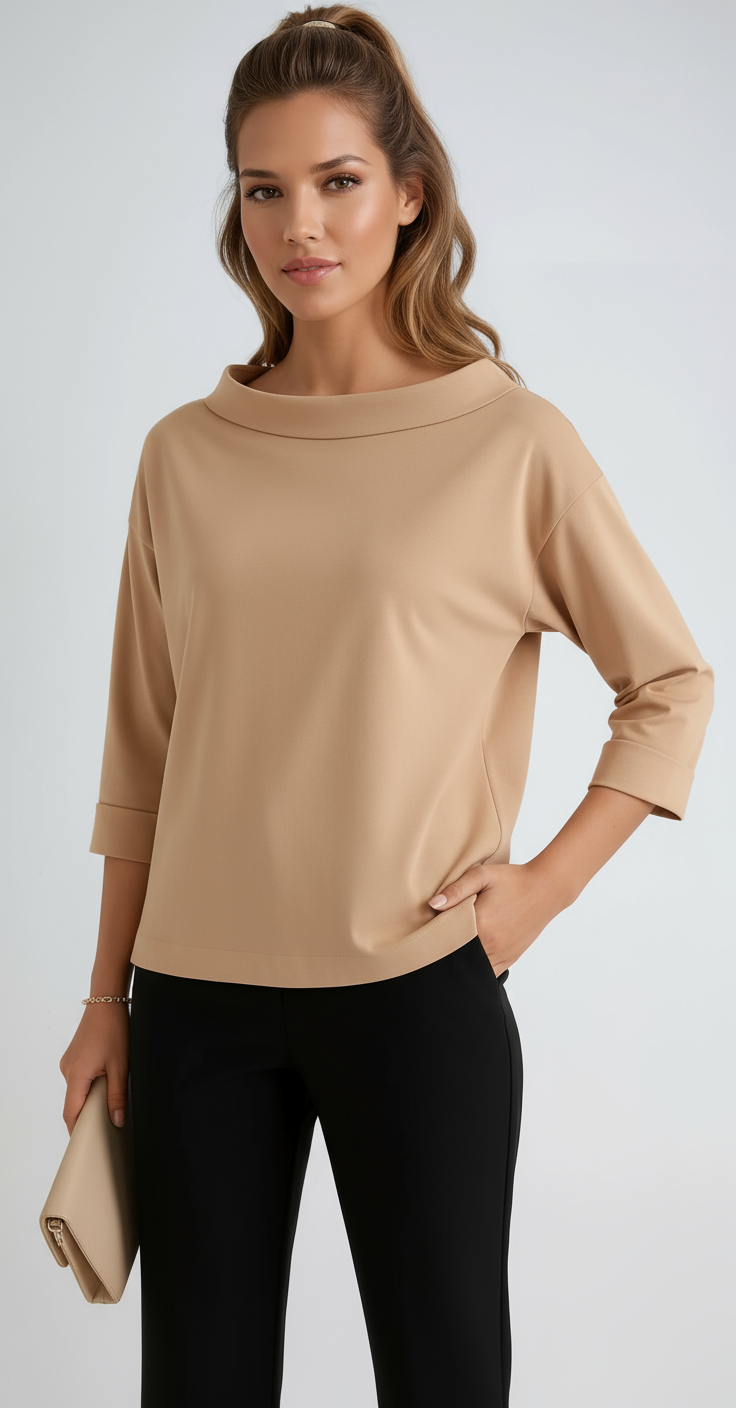 MODERN MINIMAL | RELAXED BOAT NECK TOP