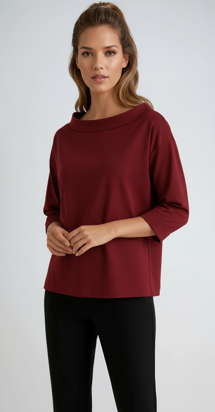MODERN MINIMAL | RELAXED BOAT NECK TOP