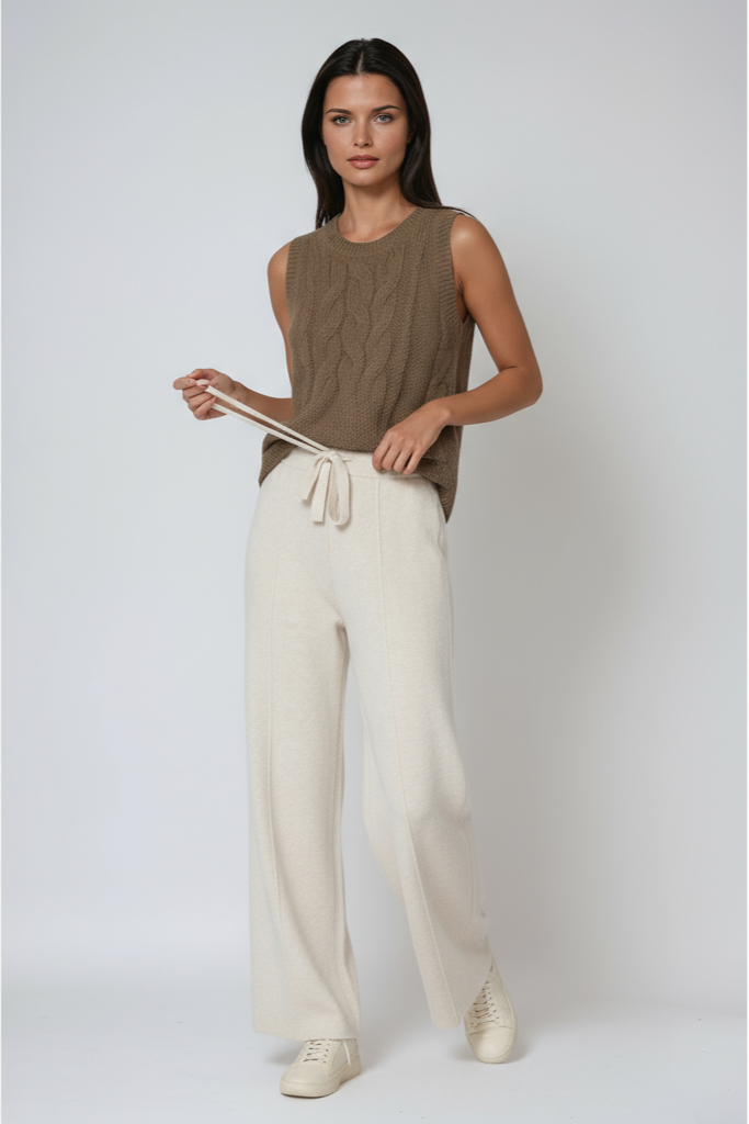EFFORTLESS COMFORT | DRAWSTRING RELAXED FIT KNIT TROUSERS