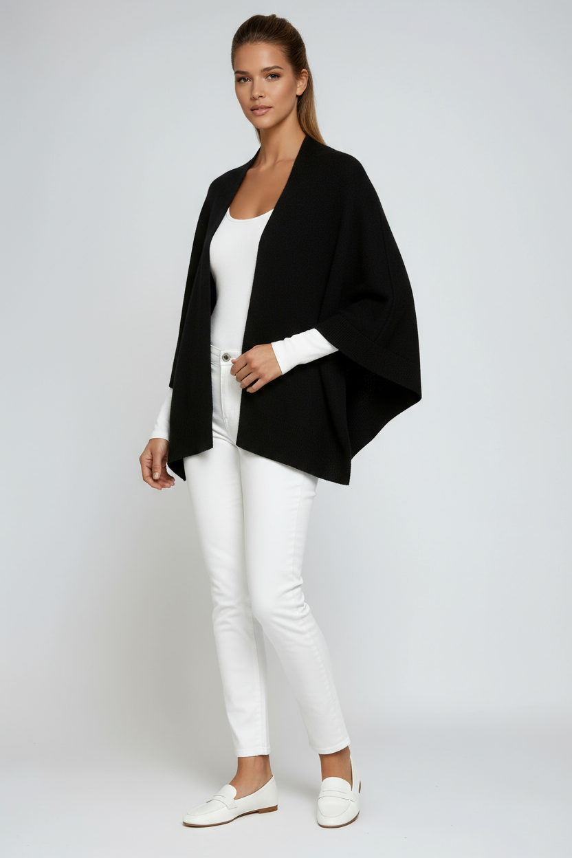 CASHMERE BLEND CAPE AND SCARF