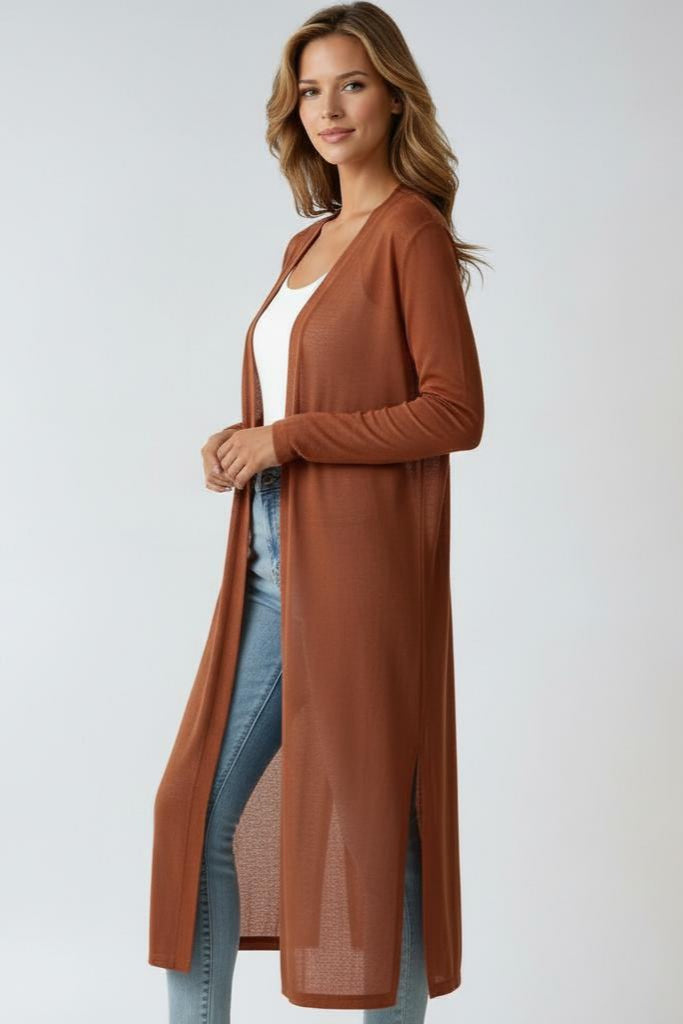 LIGHTWEIGHT LONG CARDIGAN – SOFT KNIT