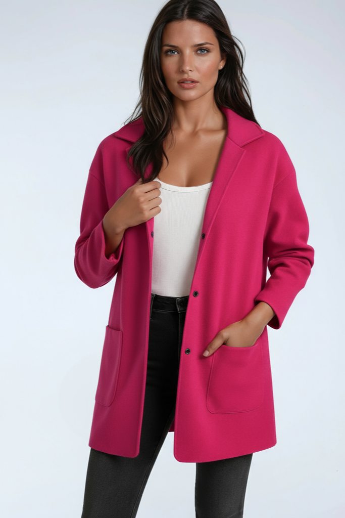 HOODED COAT | WOOL BLEND MID LENGTH JACKET