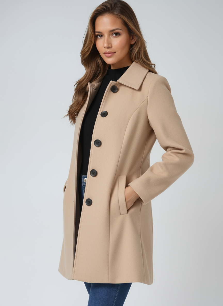 SINGLE BREASTED WINTER TRENCH COAT