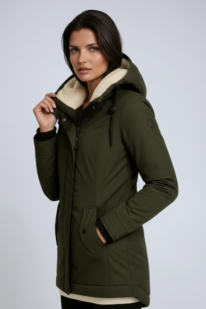 PARKA COAT | WINTER JACKET WITH FLEECE HOOD