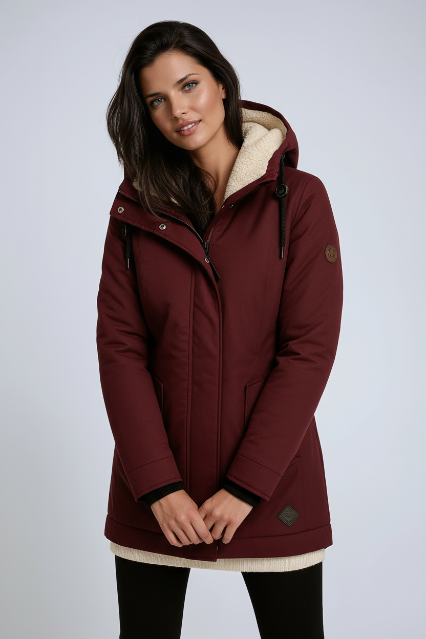 PARKA COAT | WINTER JACKET WITH FLEECE HOOD
