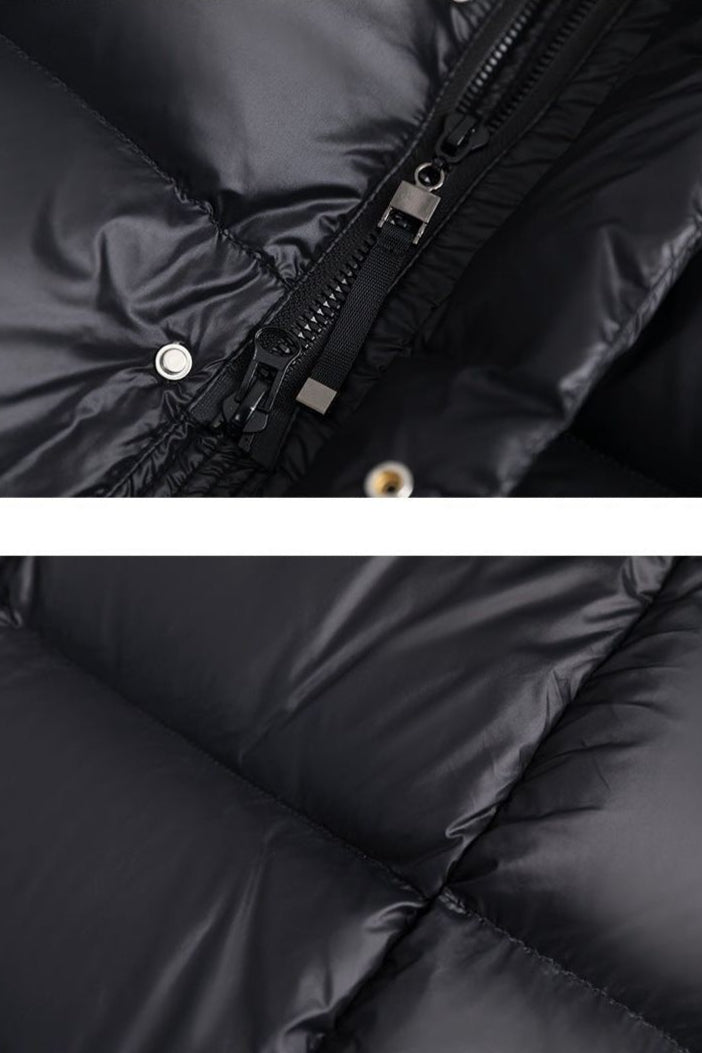 LONG HOODED PUFFER COAT