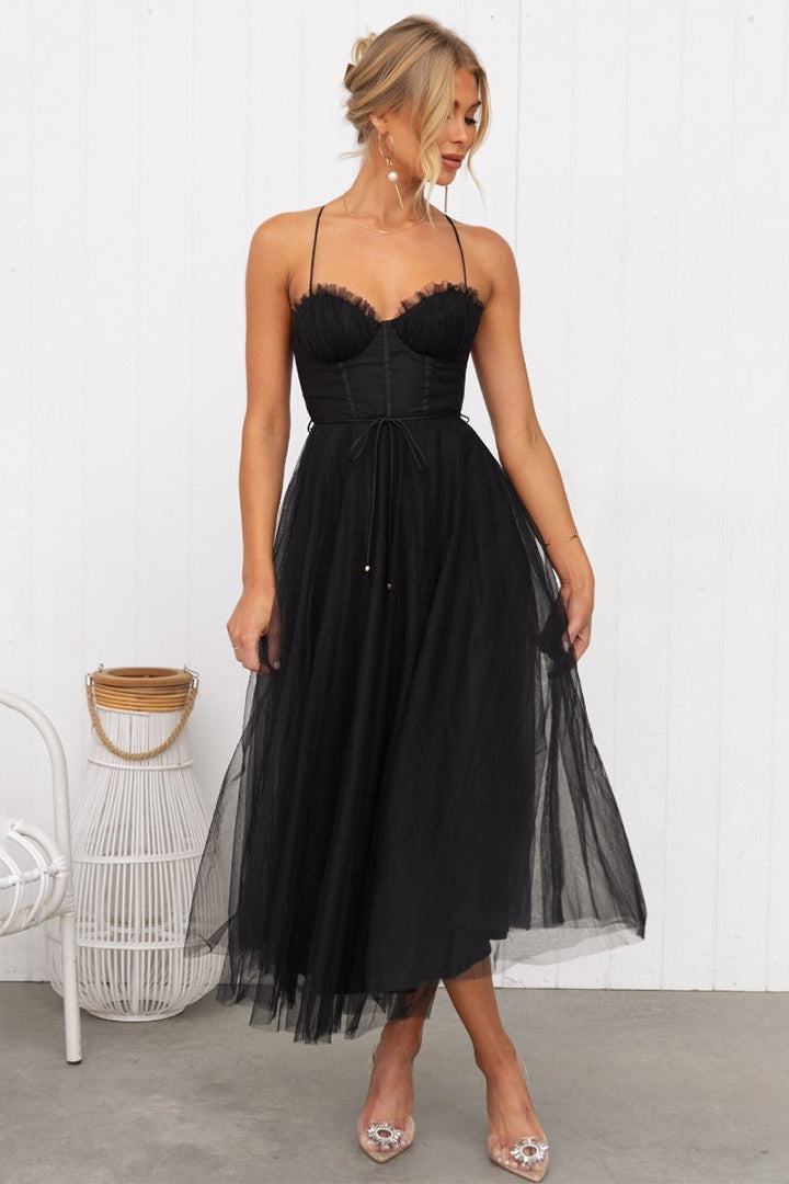 CHRISTMAS DRESS | CORSET TOP WITH SPAGHETTI STRAPS