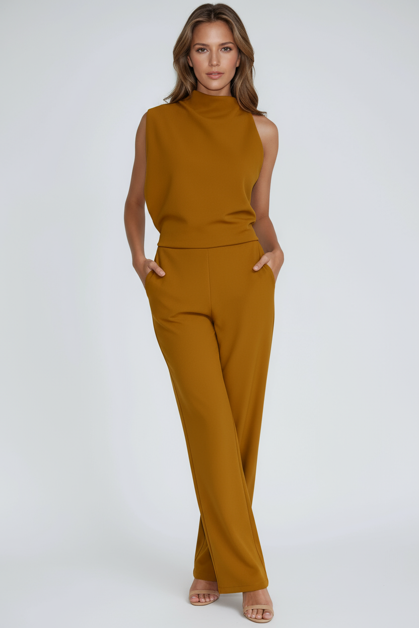 MODERN ELEGANCE | ASYMMETRIC ONE-SHOULDER JUMPSUIT
