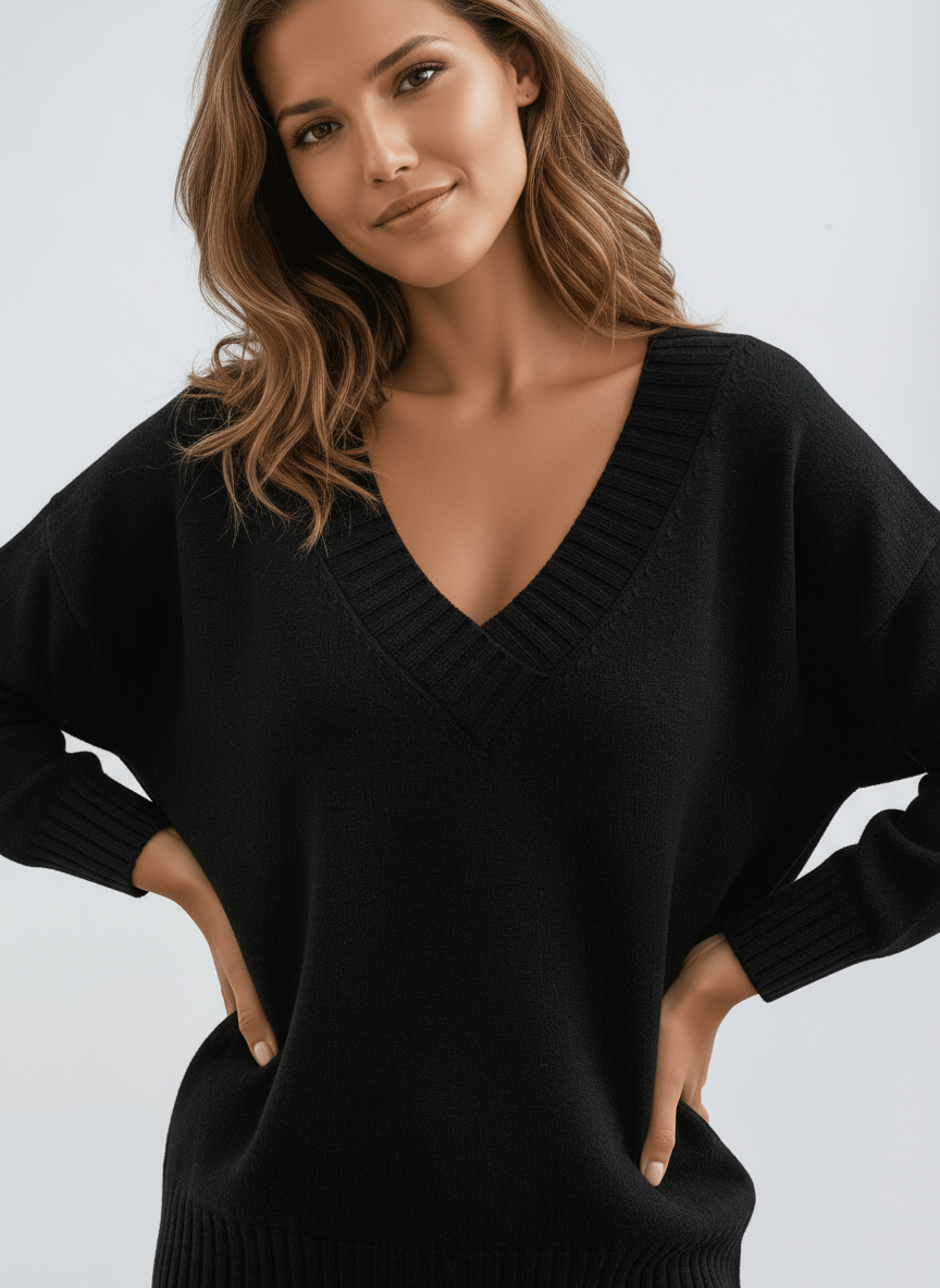 WOMEN’S V-NECK SWEATER