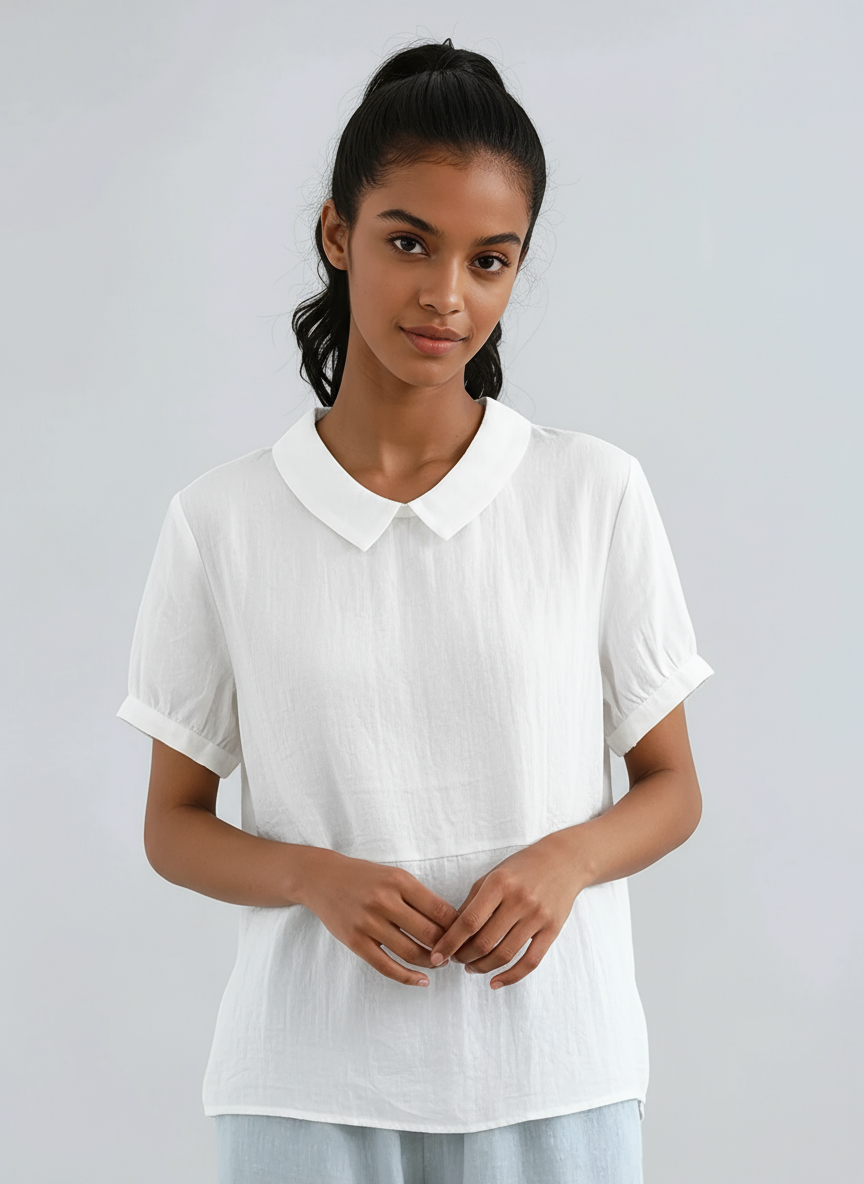 SOFT CHARM | PETER PAN COLLAR BLOUSE