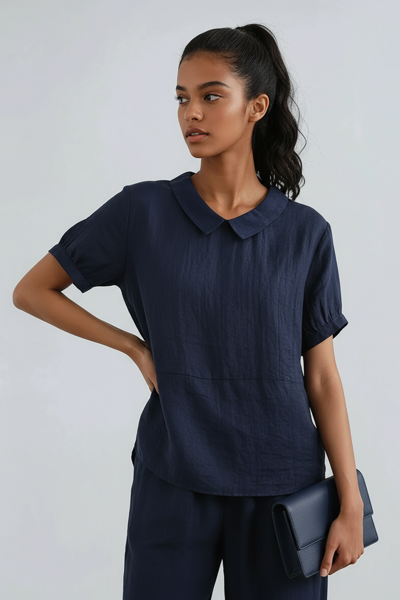 SOFT CHARM | PETER PAN COLLAR BLOUSE