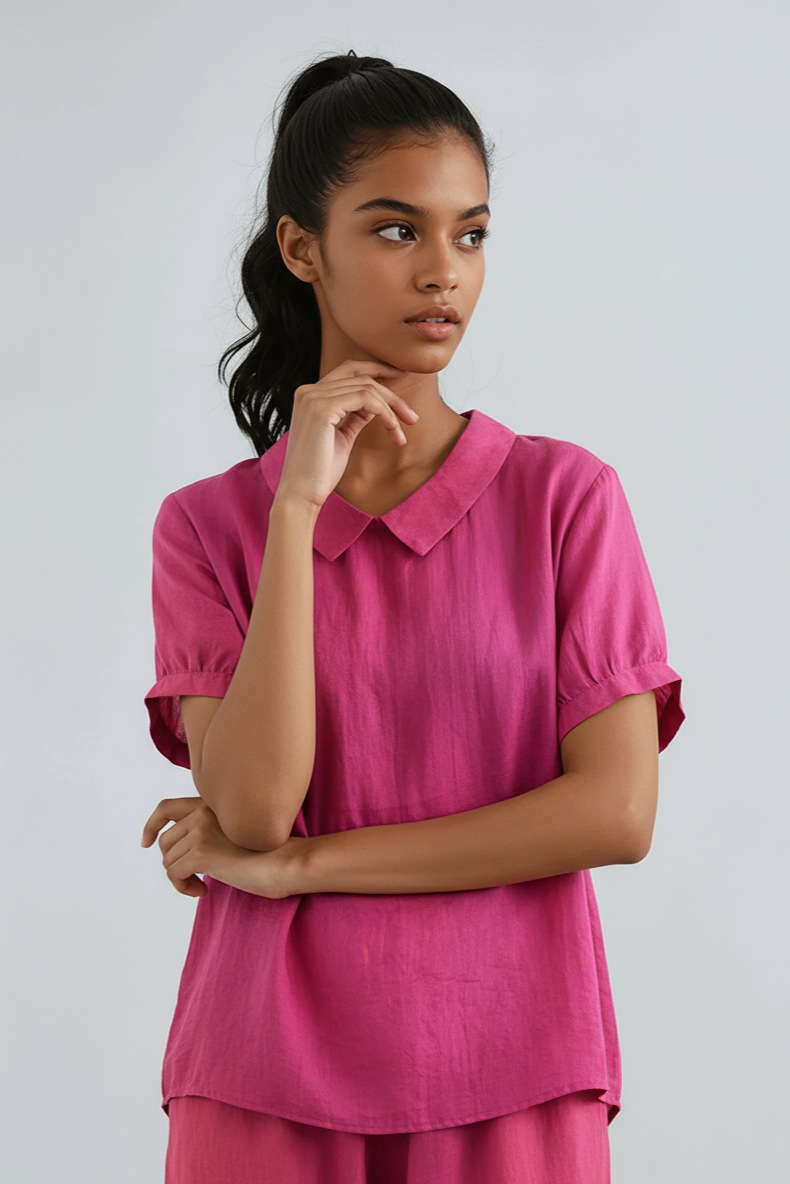 SOFT CHARM | PETER PAN COLLAR BLOUSE