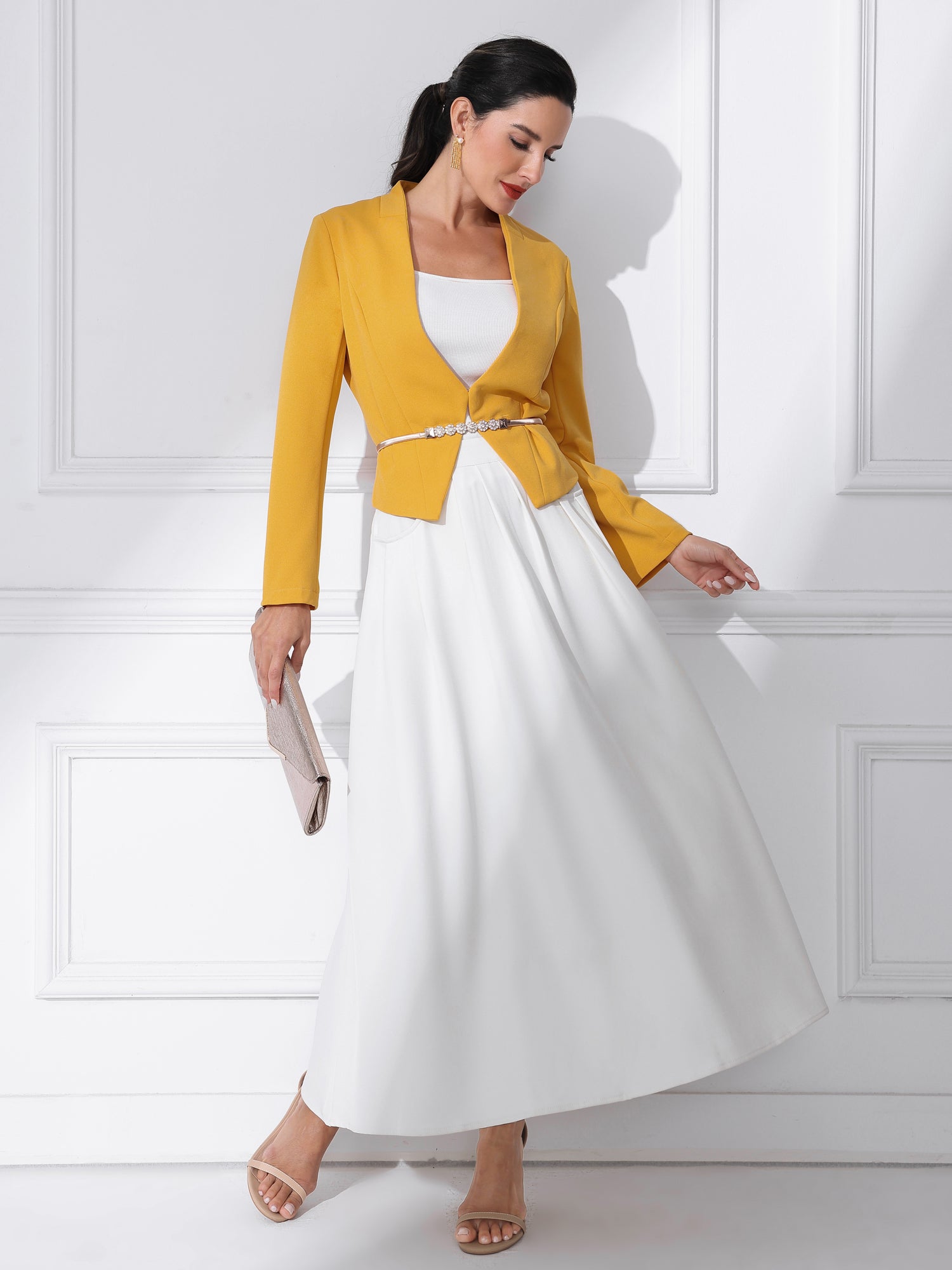 CROPPED OFFICE BLAZER JACKET
