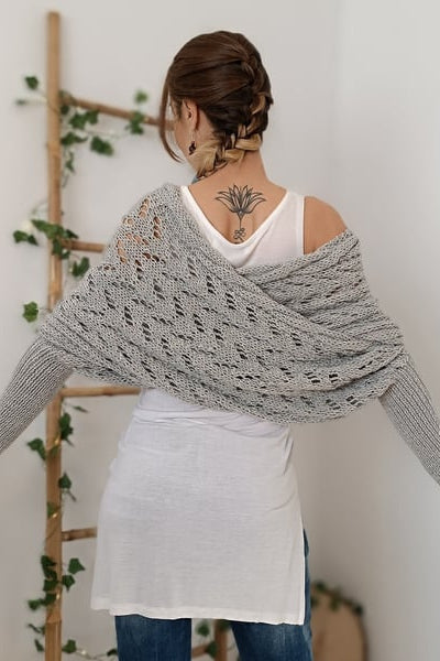 WOMEN’S KNIT SHRUG | OFF-SHOULDER PULLOVER