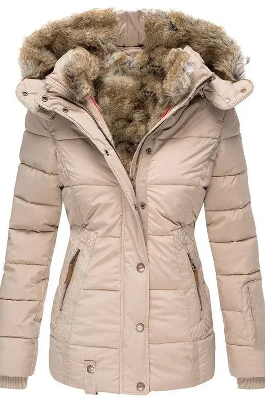 WOMEN’S PUFFER COAT | SLIM-FIT HOODED WINTER LOOK