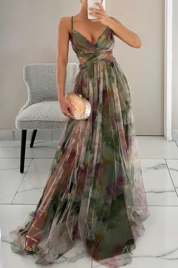 WEDDING GUEST DRESS | FLORAL MAXI WITH PLEATED SKIRT