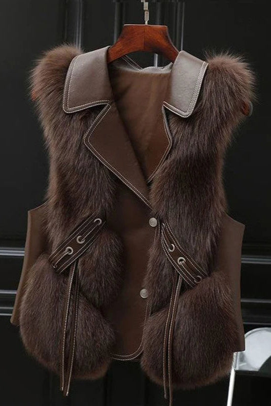 FAUX FUR SLEEVELESS VEST