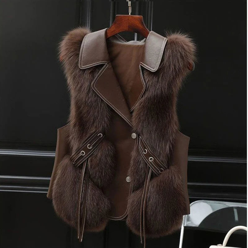 FAUX FUR SLEEVELESS VEST