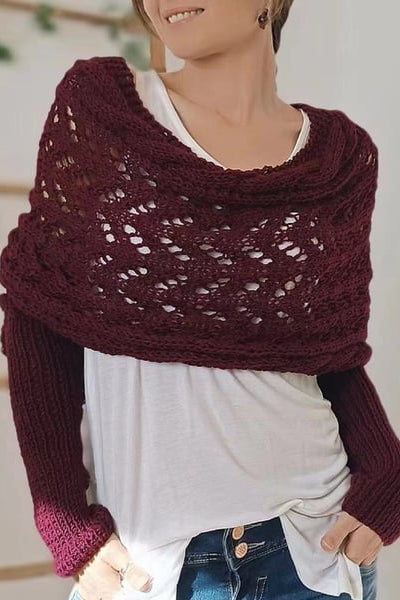 WOMEN’S KNIT SHRUG | OFF-SHOULDER PULLOVER