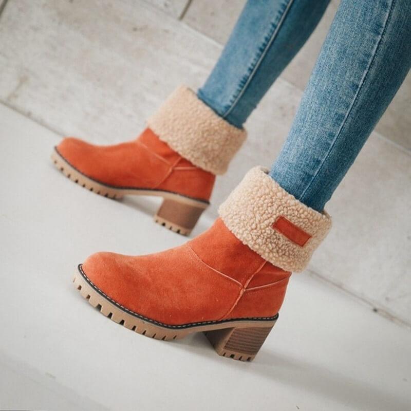 WOMEN’S ANKLE BOOTS | WARM FOLDOVER WINTER DESIGN
