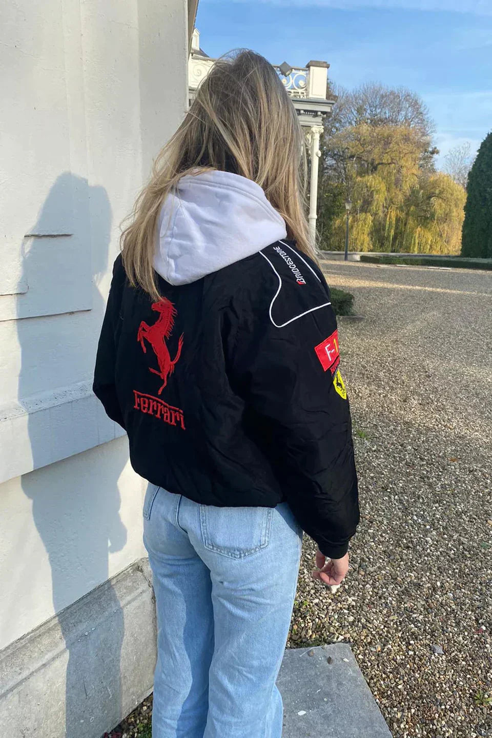 FERRARI RACING OVERSIZED BOMBER JACKET