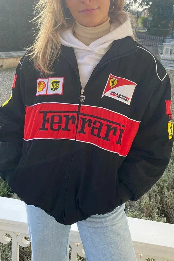 FERRARI RACING OVERSIZED BOMBER JACKET