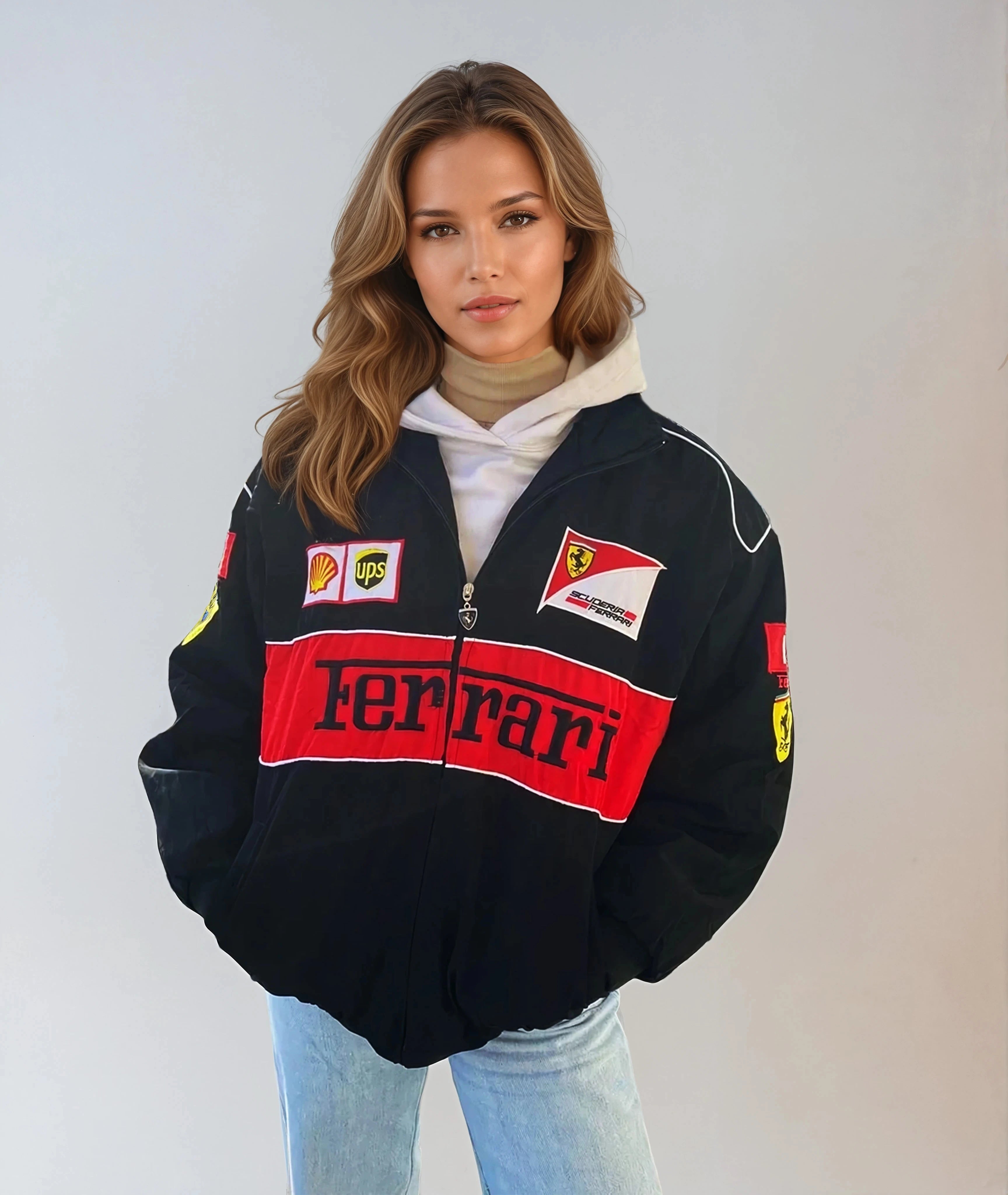 FERRARI RACING OVERSIZED BOMBER JACKET