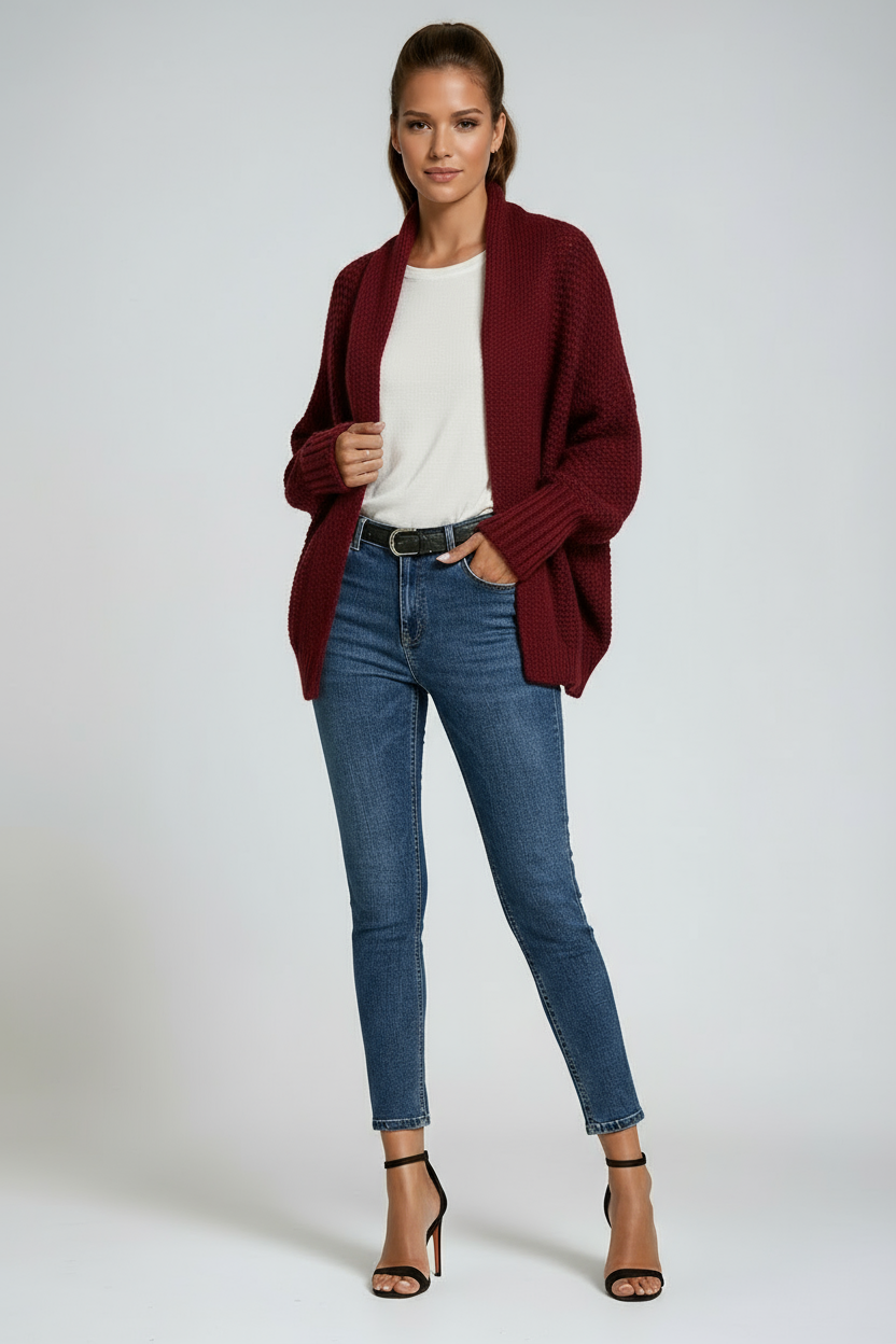 OVERSIZED KNITTED CARDIGAN