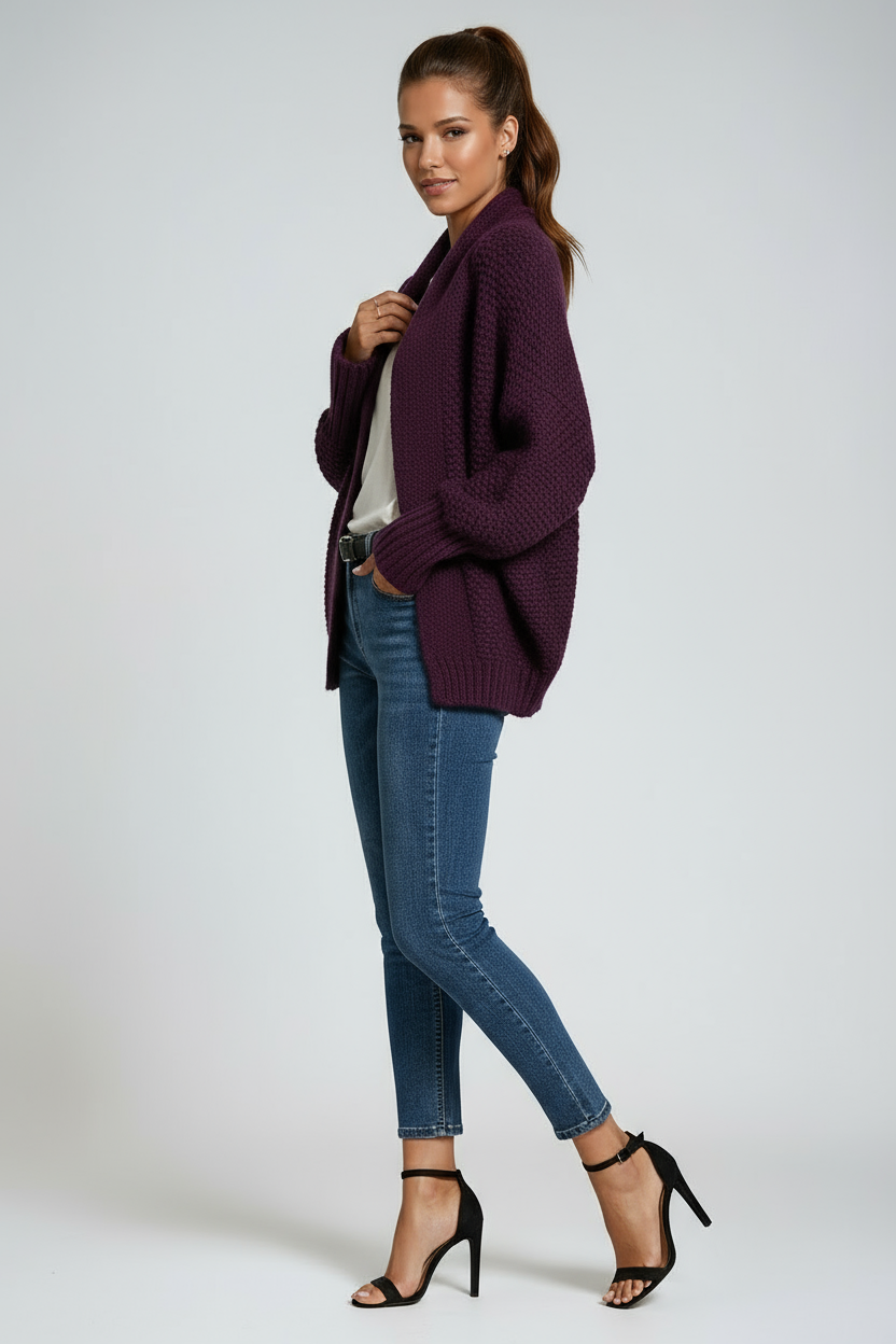 OVERSIZED KNITTED CARDIGAN