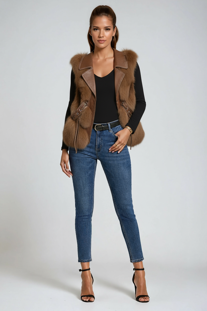 FAUX FUR SLEEVELESS VEST