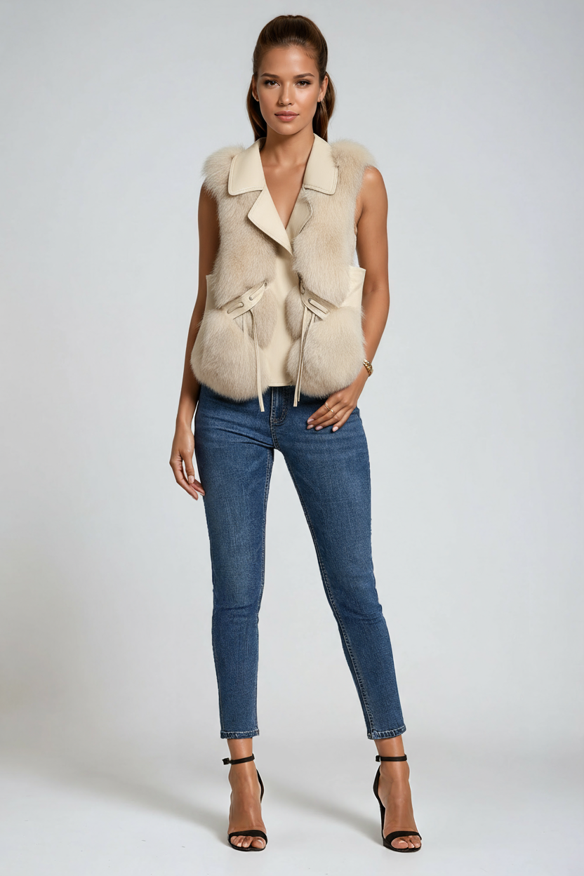 FAUX FUR SLEEVELESS VEST