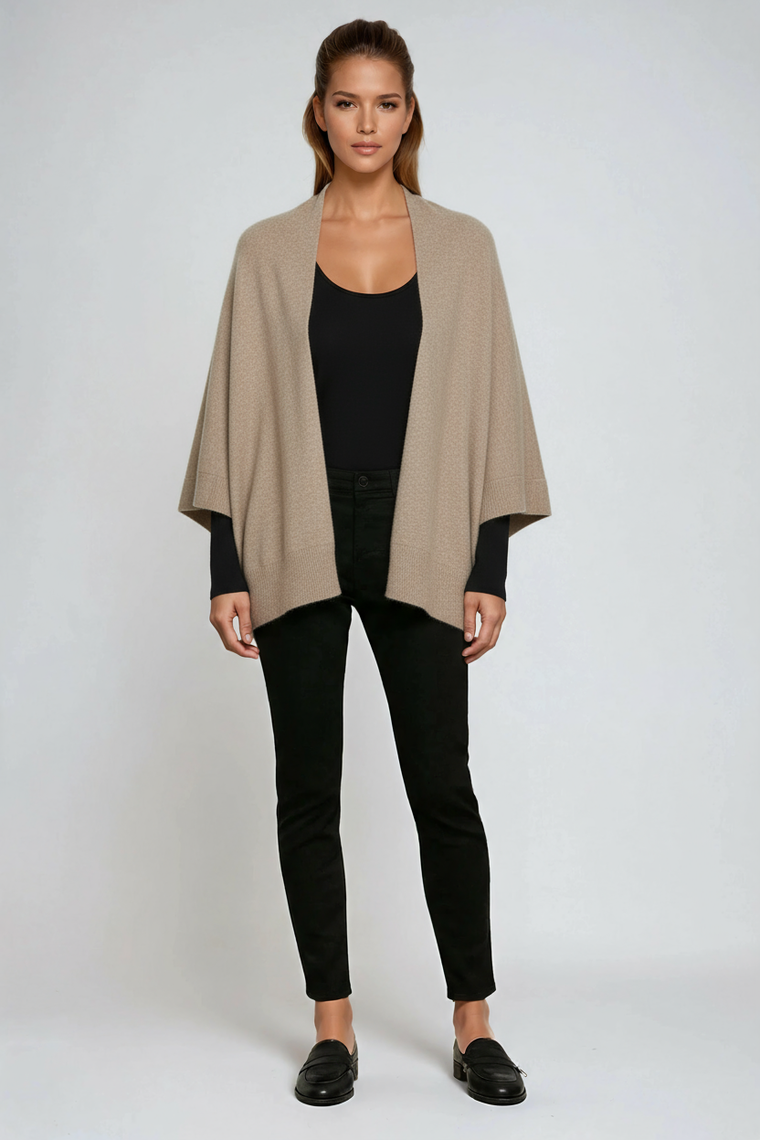 CASHMERE BLEND CAPE AND SCARF