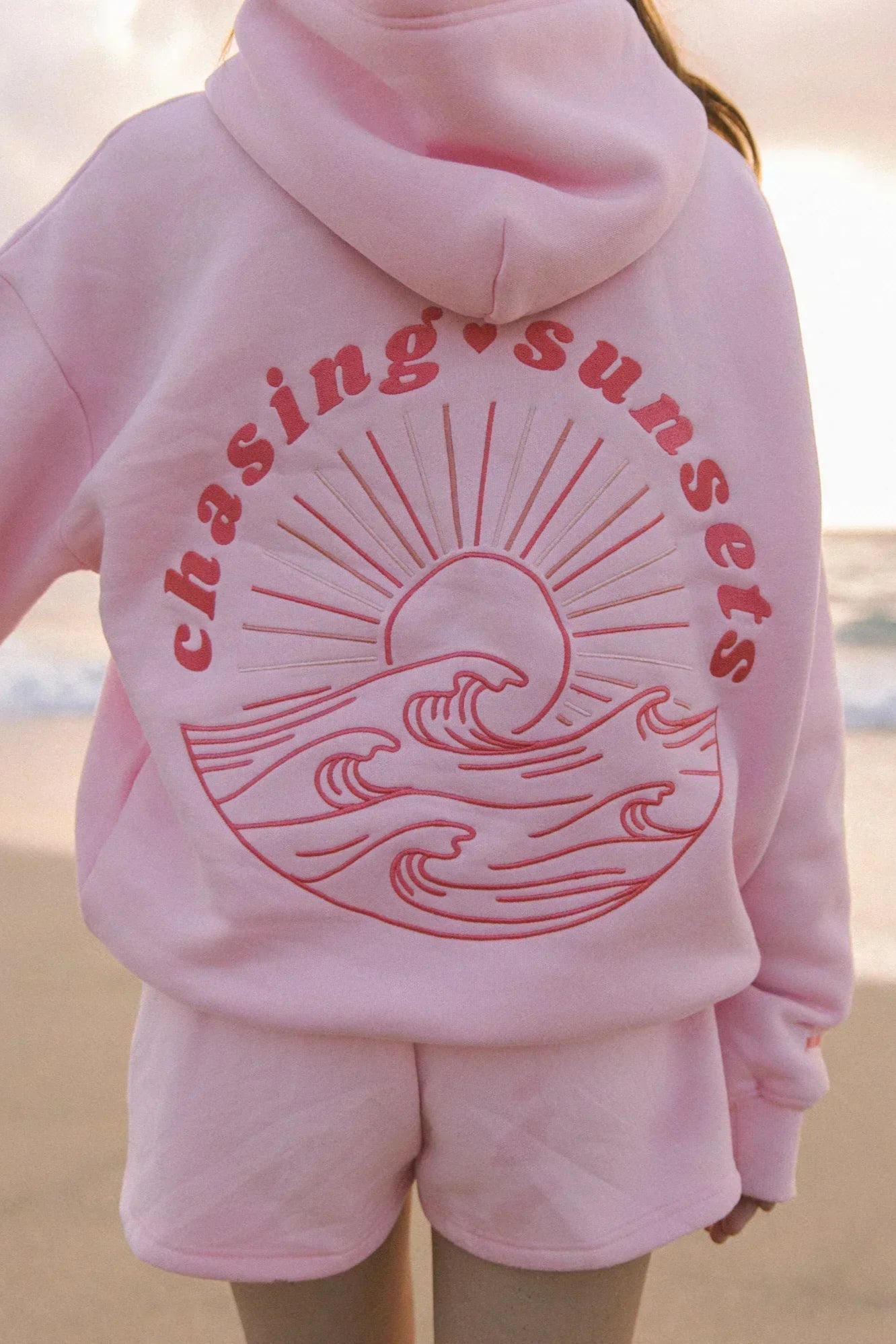 OVERSIZED HOODIE WITH SURF BACK PRINT