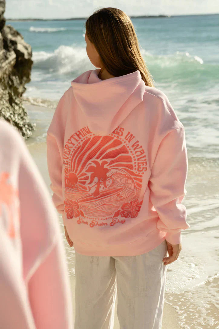 OVERSIZED HOODIE WITH SURF BACK PRINT