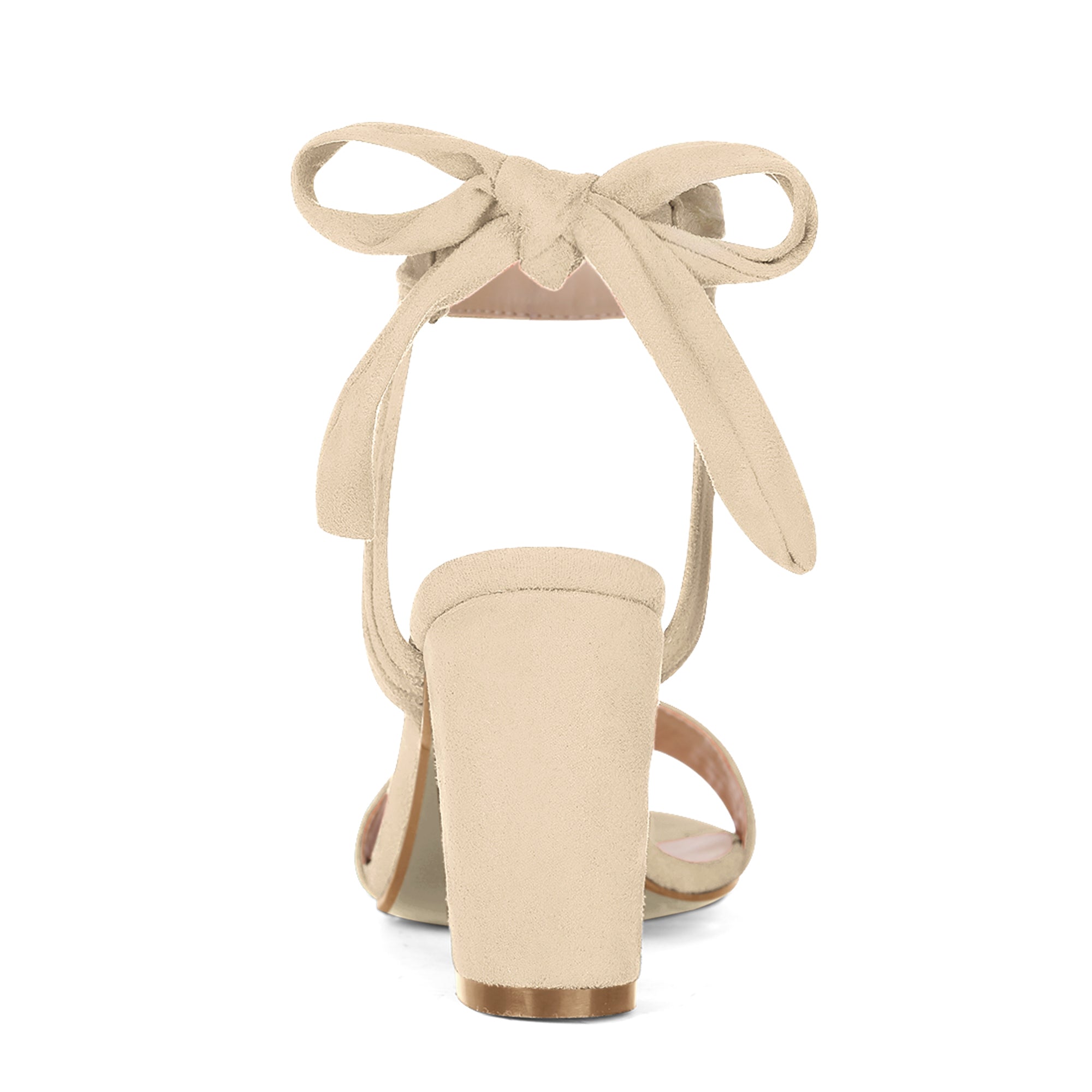 BLOCK HEEL PUMPS | OPEN TOE ANKLE STRAP WITH BOW DETAIL