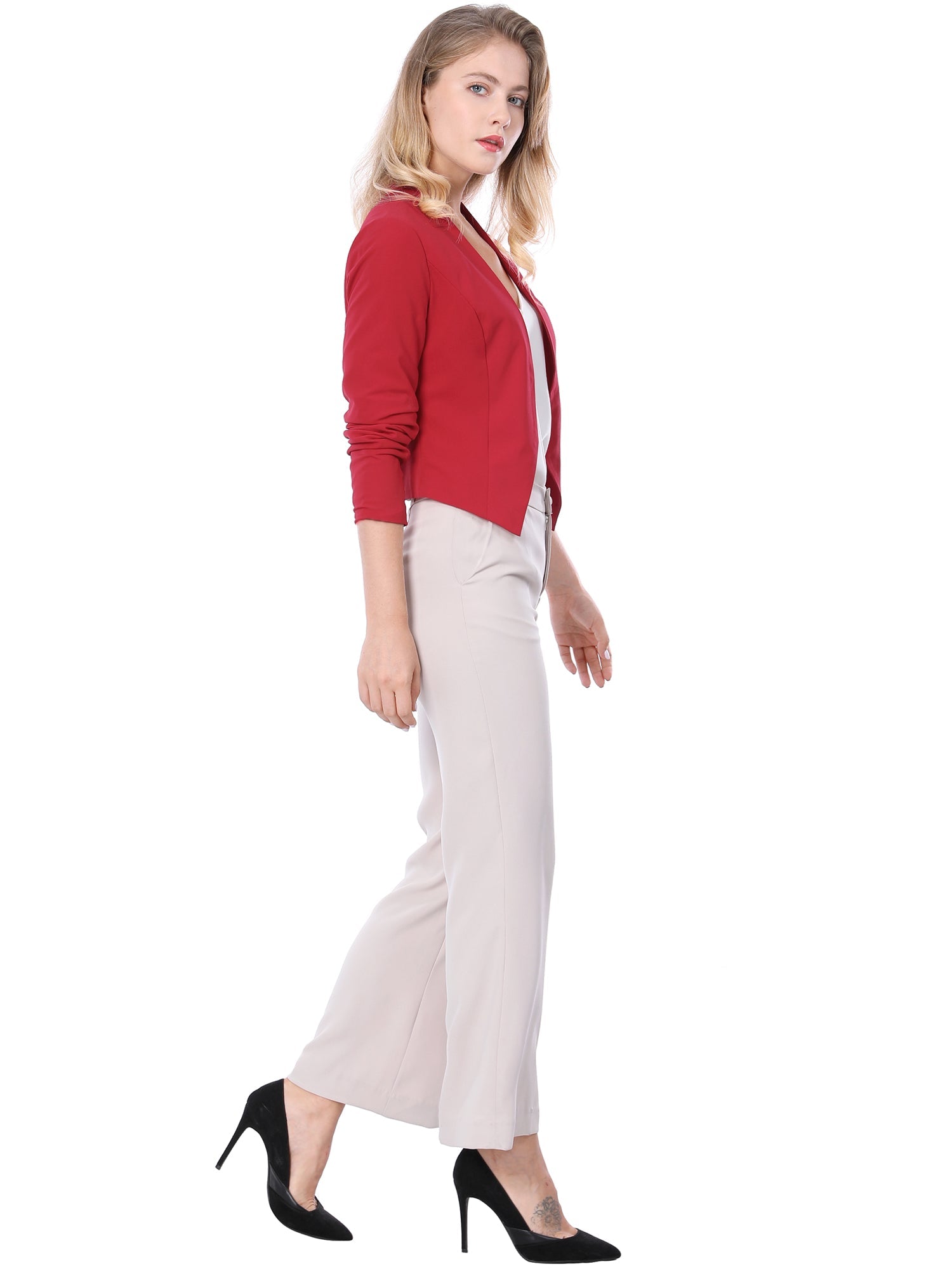 CROPPED OFFICE BLAZER JACKET