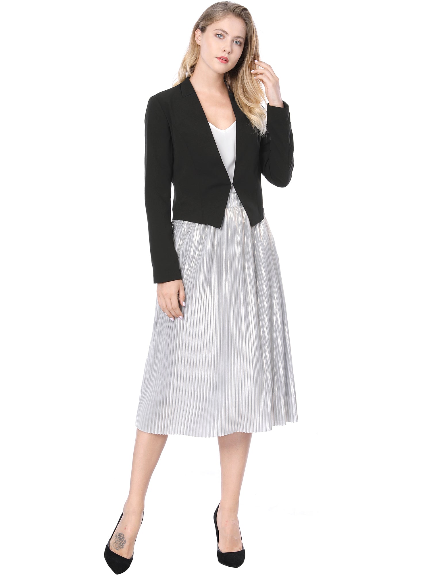 CROPPED OFFICE BLAZER JACKET