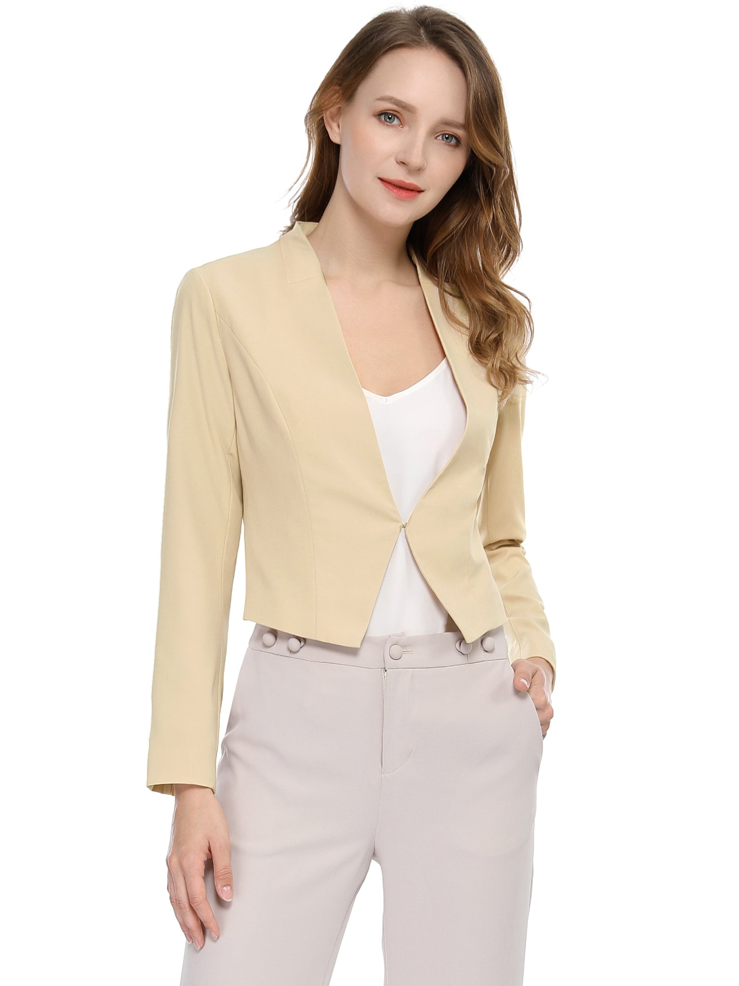 CROPPED OFFICE BLAZER JACKET