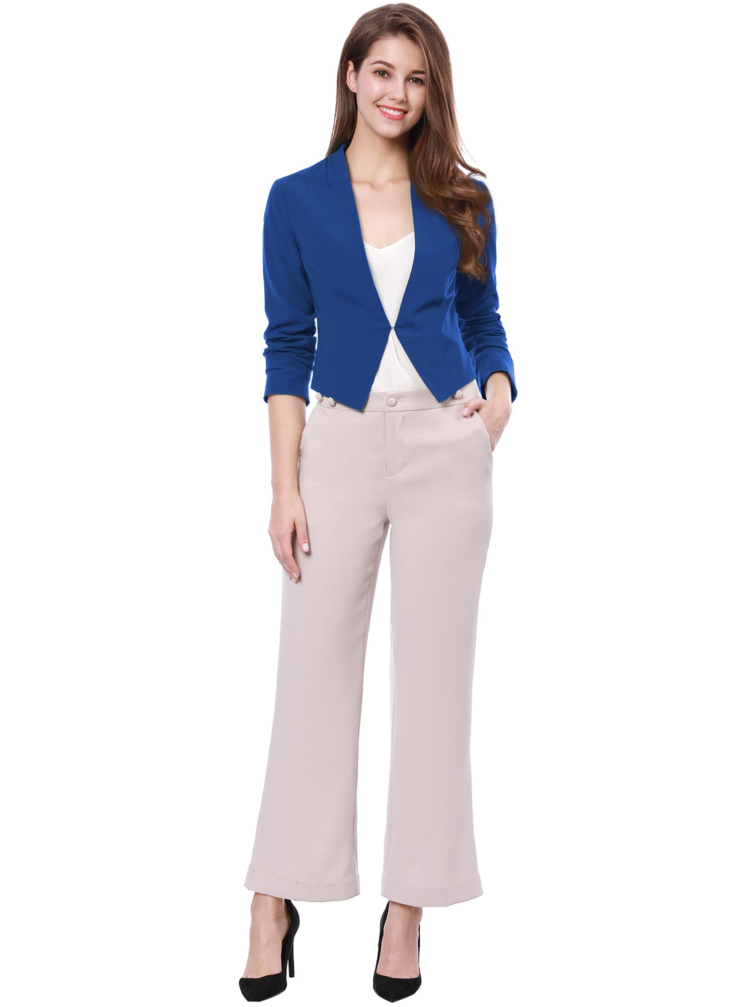 CROPPED OFFICE BLAZER JACKET