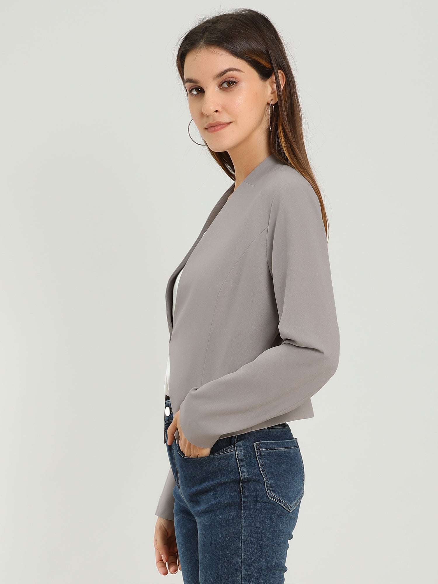 CROPPED OFFICE BLAZER JACKET