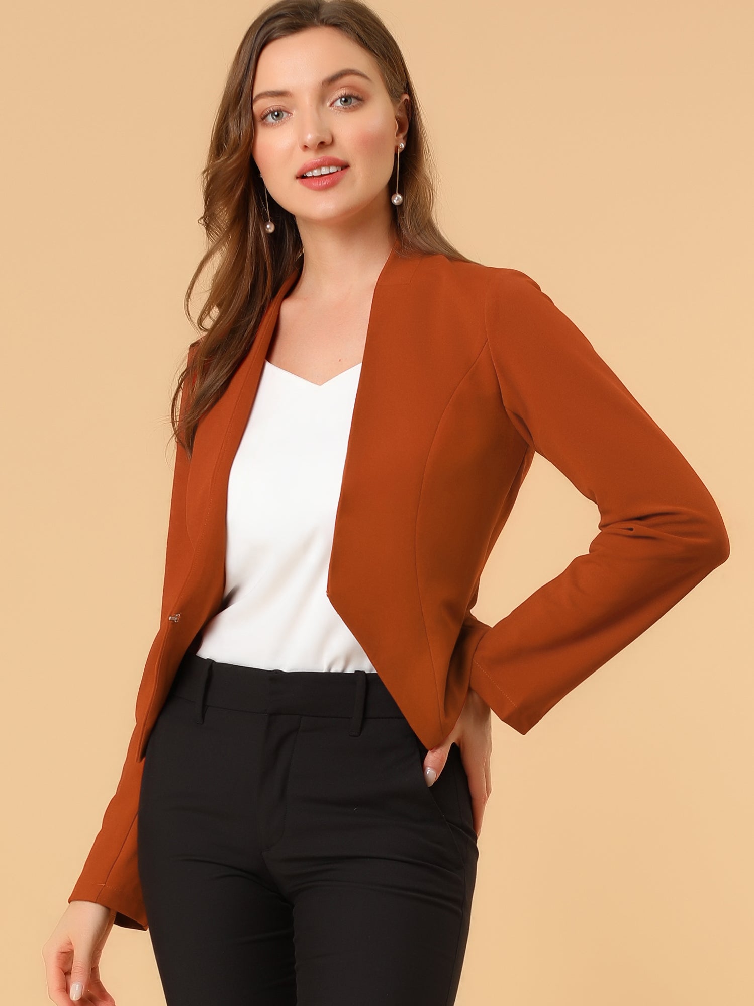 CROPPED OFFICE BLAZER JACKET