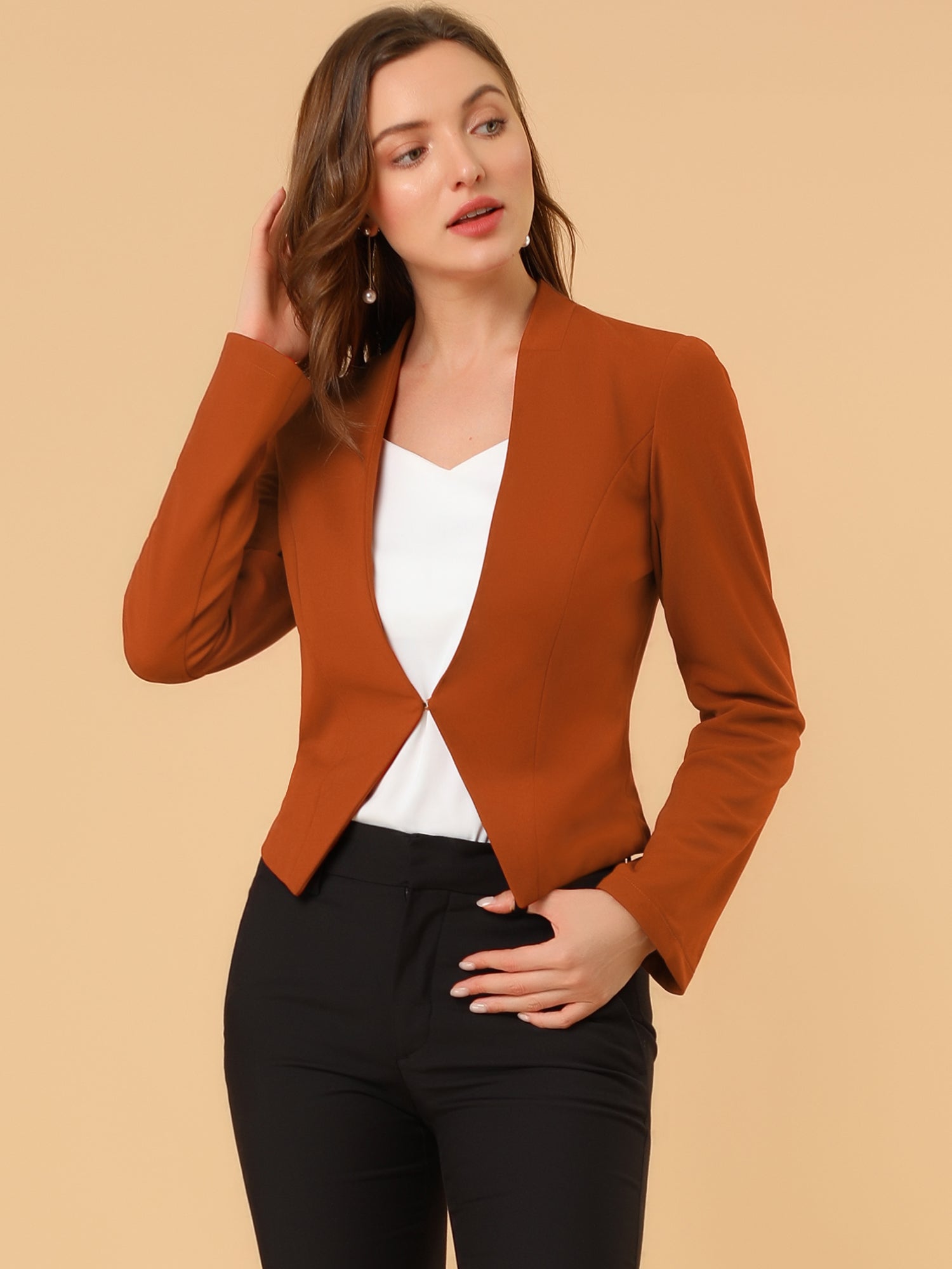 CROPPED OFFICE BLAZER JACKET